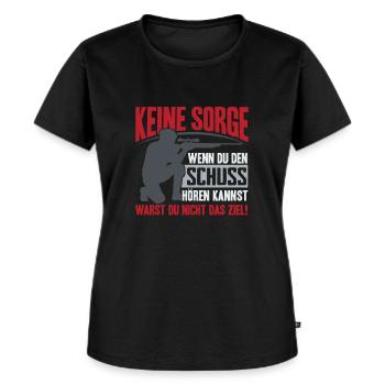 Schütze Sportschütze Schützenverein - Frauen Premium Bio T-Shirt - Schwarz - Vorne - Selfina (174cm)
