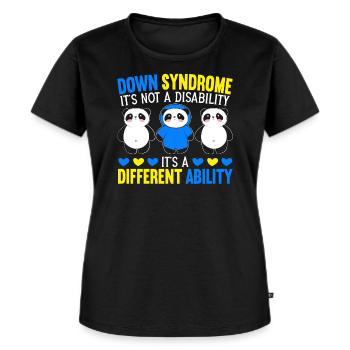 Down Syndrom Ist Eine Andere Fähigkeit - Frauen Premium Bio T-Shirt - Schwarz - Vorne - Selfina (174cm)