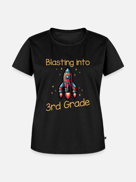 Blasting Into 3rd Grade - Frauen Premium Bio T-Shirt - Schwarz