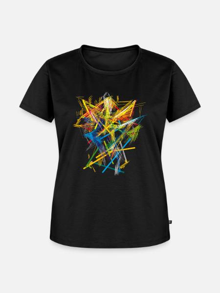 abstrakt - Frauen Premium Bio T-Shirt - Schwarz