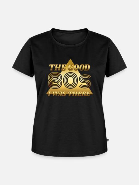 Gute Achziger Jahre - Frauen Premium Bio T-Shirt - Schwarz