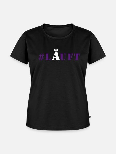 # Läuft Party - Frauen Premium Bio T-Shirt - Schwarz