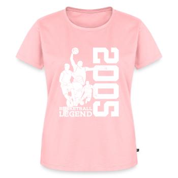 LÉGENDE DU BASKETBALL 2005 21E ANNIVERSAIRE - T-shirt Premium bio Femme - rose - Devant - AI Model Female 172 dark (172cm)