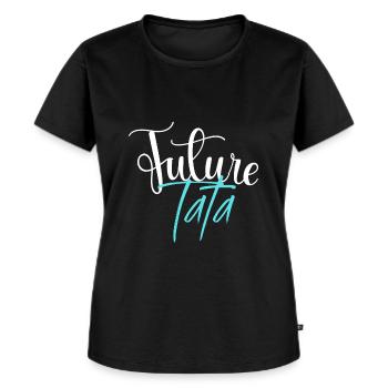 future tata annonce grossesse tante tatie - T-shirt Premium bio Femme - noir - Devant - Selfina (174cm)