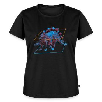 Stegosaurus Dinosaur - Women's Premium Organic T-shirt - black - Front - Selfina (174cm)