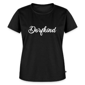Dorfkind - Frauen Premium Bio T-Shirt - Schwarz - Vorne - Selfina (174cm)