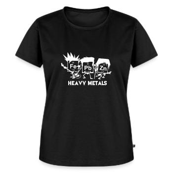 Funny Chemistry Gift - Heavy Metals - Frauen Premium Bio T-Shirt - Schwarz - Vorne - Selfina (174cm)