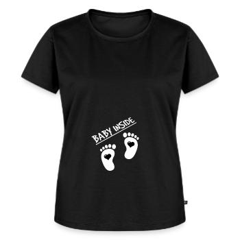 Schwangerschaft - Frauen Premium Bio T-Shirt - Schwarz - Vorne - Selfina (174cm)