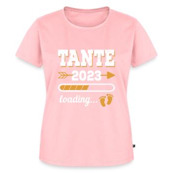 Tante 2023 Zukünftige Patentante Geschenkidee - Frauen Premium Bio T-Shirt - Rosa - Vorne - AI Model Female 172 dark (172cm)
