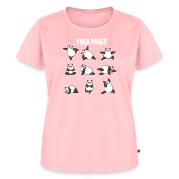 Panda Yoga Bär Buddhismus Posen Zen Yang Geschenke - Frauen Premium Bio T-Shirt - Rosa - Vorne - AI Model Female 172 dark (172cm)