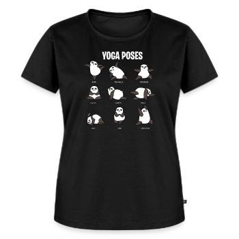 Panda Yoga Bär Buddhismus Posen Zen Yang Geschenke - Frauen Premium Bio T-Shirt - Schwarz - Vorne - Selfina (174cm)