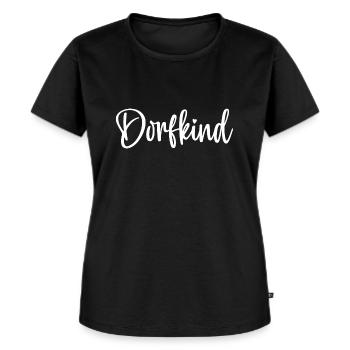 dorfkind - Frauen Premium Bio T-Shirt - Schwarz - Vorne - Selfina (174cm)