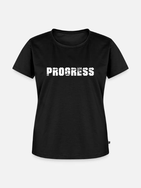Progress - Frauen Premium Bio T-Shirt - Schwarz