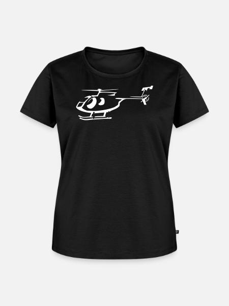 hubschrauber - Frauen Premium Bio T-Shirt - Schwarz