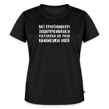 Bei Emotionalem Zusammenbruch Platzieren Sie Mein - Frauen Premium Bio T-Shirt - Schwarz - Vorne - Selfina (174cm)