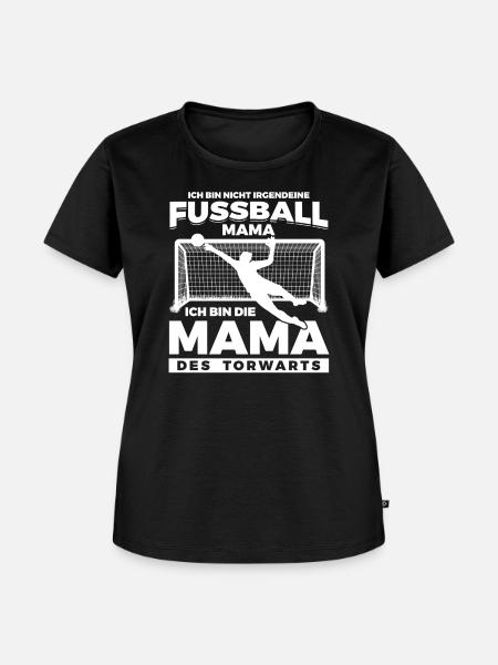 Mama des Torwarts Fußball - Frauen Premium Bio T-Shirt - Schwarz