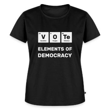 Vote Periodensystem Demokratie - Frauen Premium Bio T-Shirt - Schwarz - Vorne - Selfina (174cm)