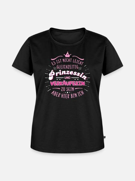 Verkäuferin Prinzessin Beruf - Frauen Premium Bio T-Shirt - Schwarz