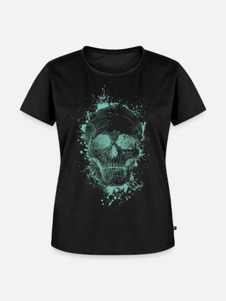 Schädel - Frauen Premium Bio T-Shirt - Schwarz