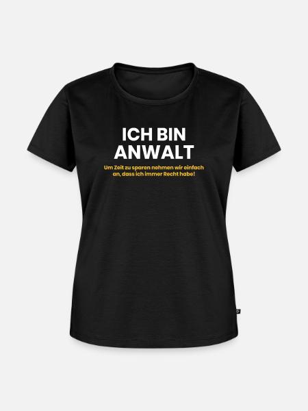 Ich bin Anwalt - Frauen Premium Bio T-Shirt - Schwarz