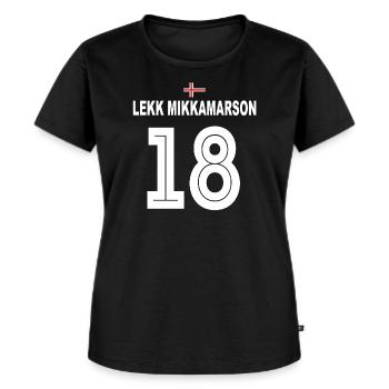 Island Fußball Party Trikot Leck mich am Arsch - Frauen Premium Bio T-Shirt - Schwarz - Vorne - Selfina (174cm)