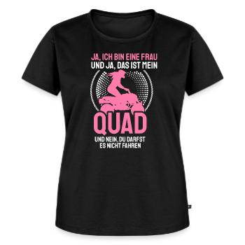 Ja das ist mein Quad du darfst nicht damit fahren - Frauen Premium Bio T-Shirt - Schwarz - Vorne - Selfina (174cm)