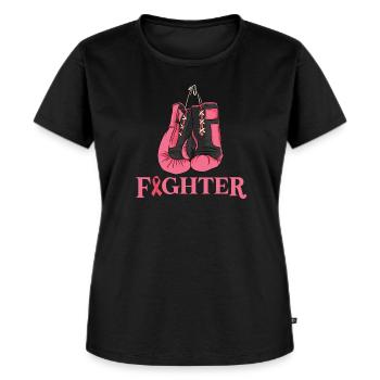 Cancer du sein - T-shirt Premium bio Femme - noir - Devant - Selfina (174cm)