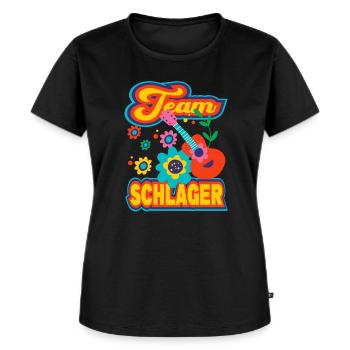 Team Schlager Schlagermusik Schlagerparty - Frauen Premium Bio T-Shirt - Schwarz - Vorne - Selfina (174cm)