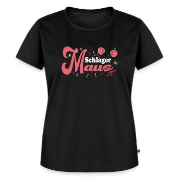 Schlager Maus Schlagermusik Schlagerparty - Frauen Premium Bio T-Shirt - Schwarz - Vorne - Selfina (174cm)