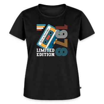 45. Geburtstag November Jahrgang 1978 Kassette - Frauen Premium Bio T-Shirt - Schwarz - Vorne - Selfina (174cm)
