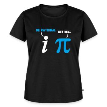 Pi math math saying gift - Women's Premium Organic T-shirt - black - Front - Selfina (174cm)