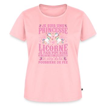 Je Suis Une Princesse Licorne - T-shirt Premium bio Femme - rose - Devant - AI Model Female 172 dark (172cm)