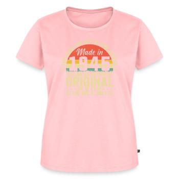 Vintage Geburtstagsfreude 1945 - Frauen Premium Bio T-Shirt - Rosa - Vorne - AI Model Female 172 dark (172cm)