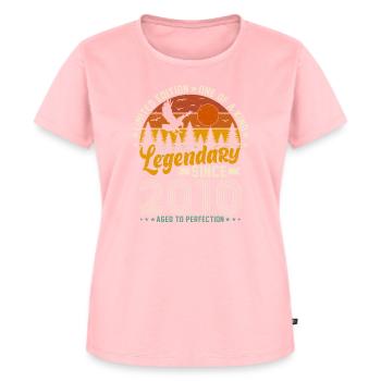 Jahrgang 2010 - 14 Jahre Glanz - Frauen Premium Bio T-Shirt - Rosa - Vorne - AI Model Female 172 dark (172cm)