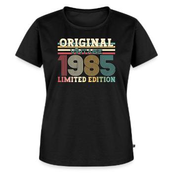 Originale 1985 Annata 1985 Compleanno 1985 - Maglietta ecologica premium da donna - nero - Fronte - Selfina (174cm)