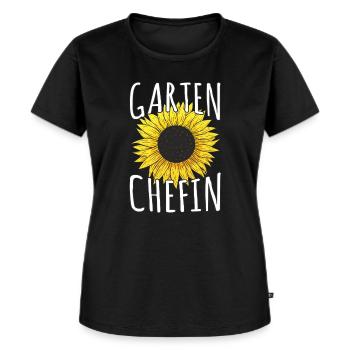 Garten Chefin - Frauen Premium Bio T-Shirt - Schwarz - Vorne - Selfina (174cm)