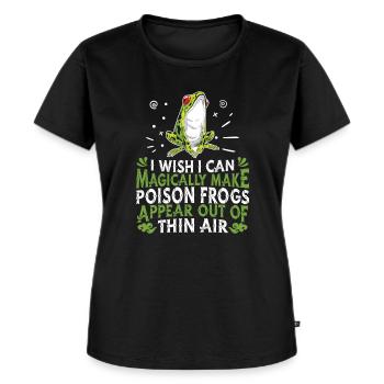 Groda grodor amfibie - Ekologisk premium-T-shirt dam - svart - Fram - Selfina (174cm)