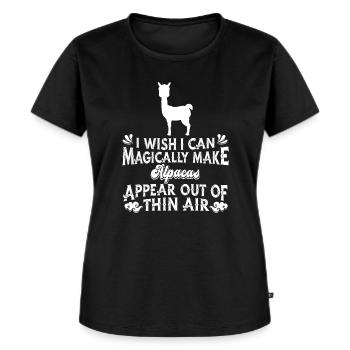 Alpaga - T-shirt Premium bio Femme - noir - Devant - Selfina (174cm)