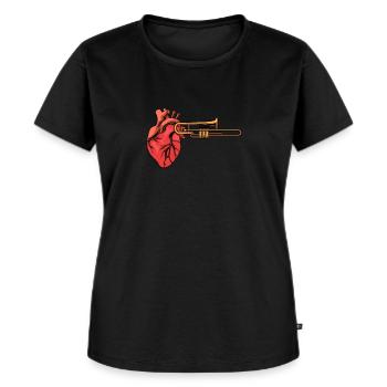 Musical platoon trombone - Women's Premium Organic T-shirt - black - Front - Selfina (174cm)