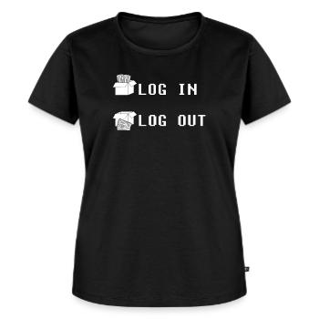Entwickler Coder Programmierer Einloggen Coding - Frauen Premium Bio T-Shirt - Schwarz - Vorne - Selfina (174cm)