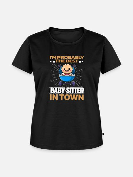 Babysitter Witzig - Frauen Premium Bio T-Shirt - Schwarz