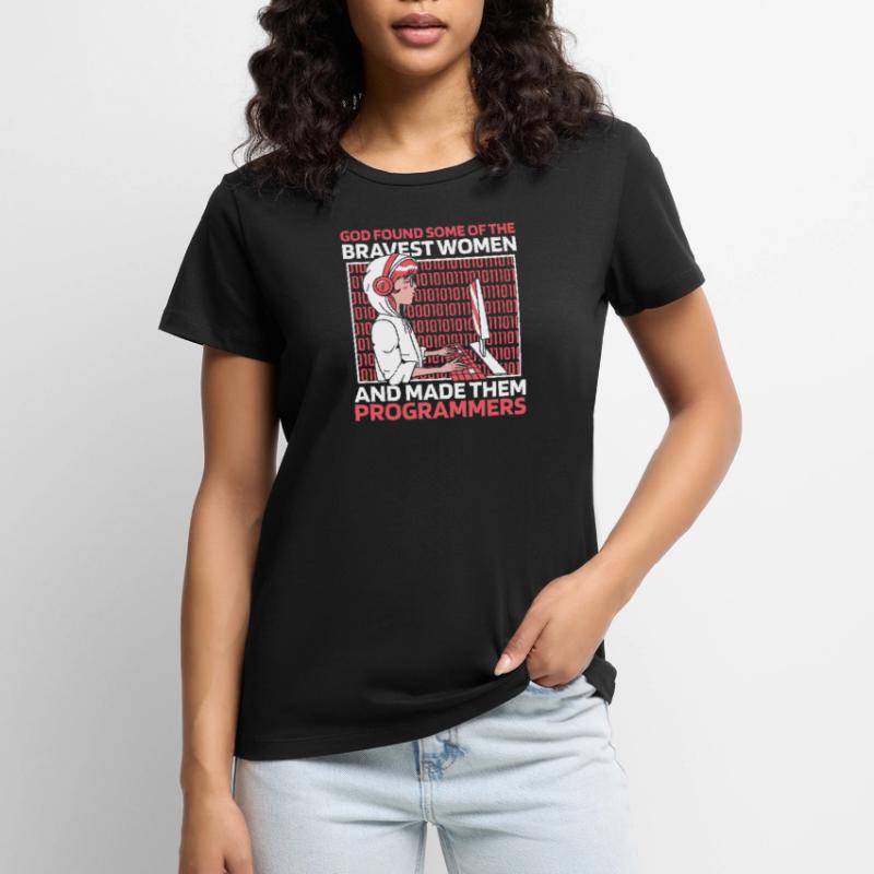 Entwickler Coder Programmierer Gott Frauen Premium Bio T-Shirt