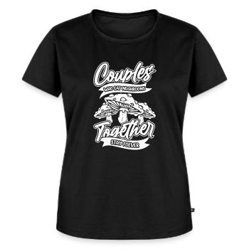 Pilzsammler Pilze - Frauen Premium Bio T-Shirt - Schwarz - Vorne - Selfina (174cm)