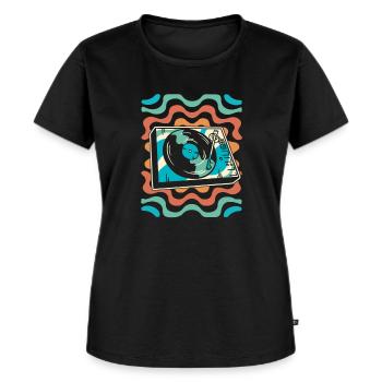 Vinyl Record Collector - Women's Premium Organic T-shirt - black - Front - Selfina (174cm)