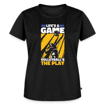 Volley-ball Volley-ball - T-shirt Premium bio Femme - noir - Devant - Selfina (174cm)