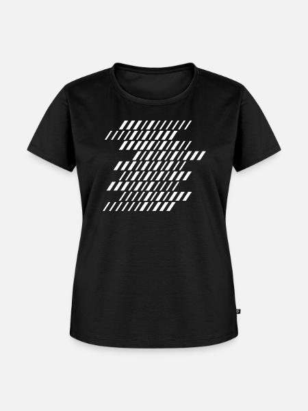 Design geometrischer Linien - Frauen Premium Bio T-Shirt - Schwarz