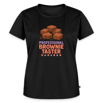 Professioneller Brownie-Verkoster Brownie - Frauen Premium Bio T-Shirt - Schwarz - Vorne - Selfina (174cm)