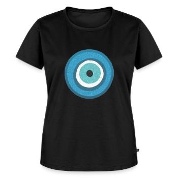 Amulette Oeil Oeil Turc Arabe Arabe Turquie - T-shirt Premium bio Femme - noir - Devant - Selfina (174cm)
