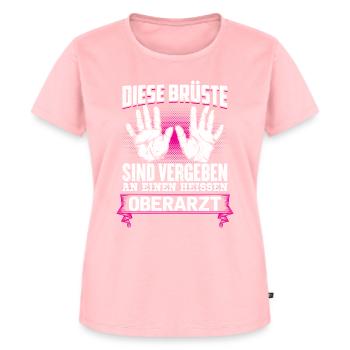 OBERARZT - Brüste - Frauen Premium Bio T-Shirt - Rosa - Vorne - AI Model Female 172 dark (172cm)