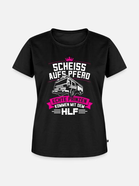 Feuerwehr HLF - Frauen Premium Bio T-Shirt - Schwarz